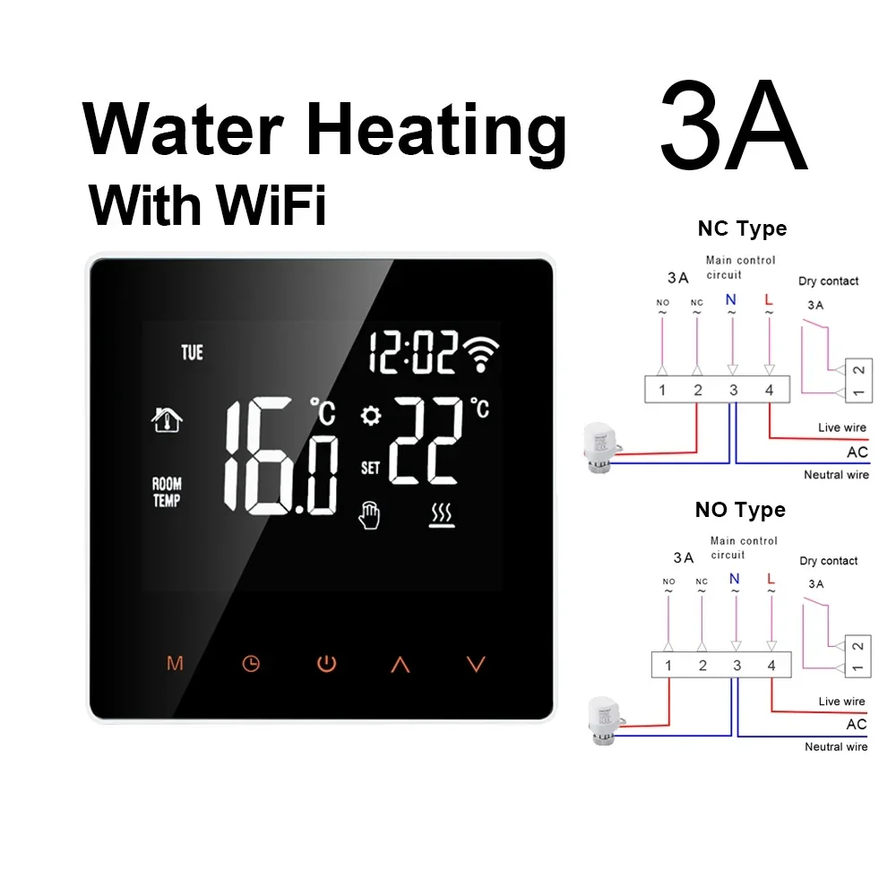 ME81H WiFi Smart Thermostat for Wall‑Mounted Boilers & Electric Heating Systems, APP Remote Control Voice Command Works with Ale