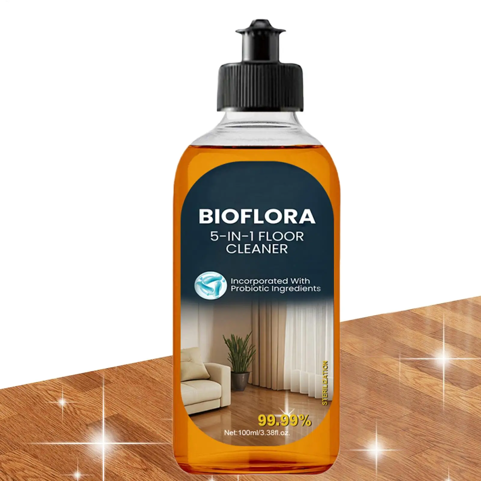 Limpiador de Pisos de Madera de 100 ml, Eliminador de Manchas con Aroma, Limpieza y Cuidado con Fragancia Mejorada, Elimina Manchas del Baño, Abrillantador