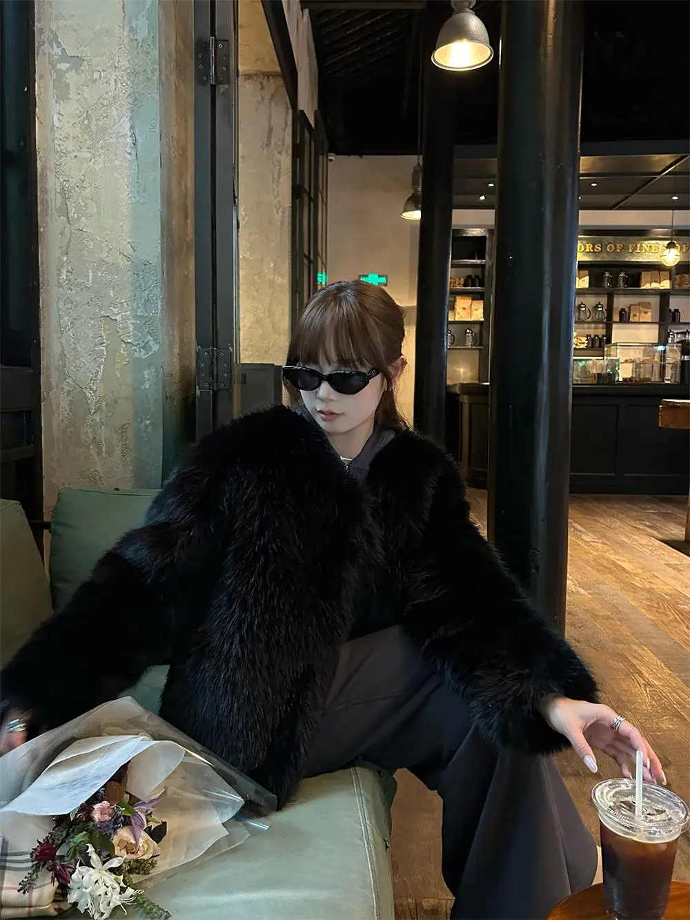 

D YANGJUN женское пальто из натурального меха из натуральной кожи и меха, свободное зимнее пальто, экологически чистое роскошное женское пальто...