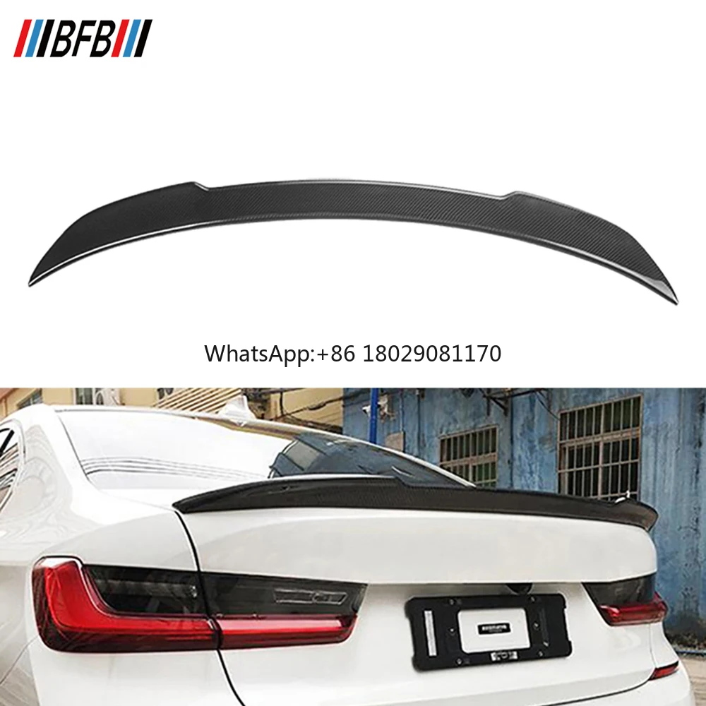 BFB Duck tail Dry Carbon Fiber Wing Spoiler Auto Tuning Parts for BMW 3 Series G20 330i 340i 2019up Spoiler Wing