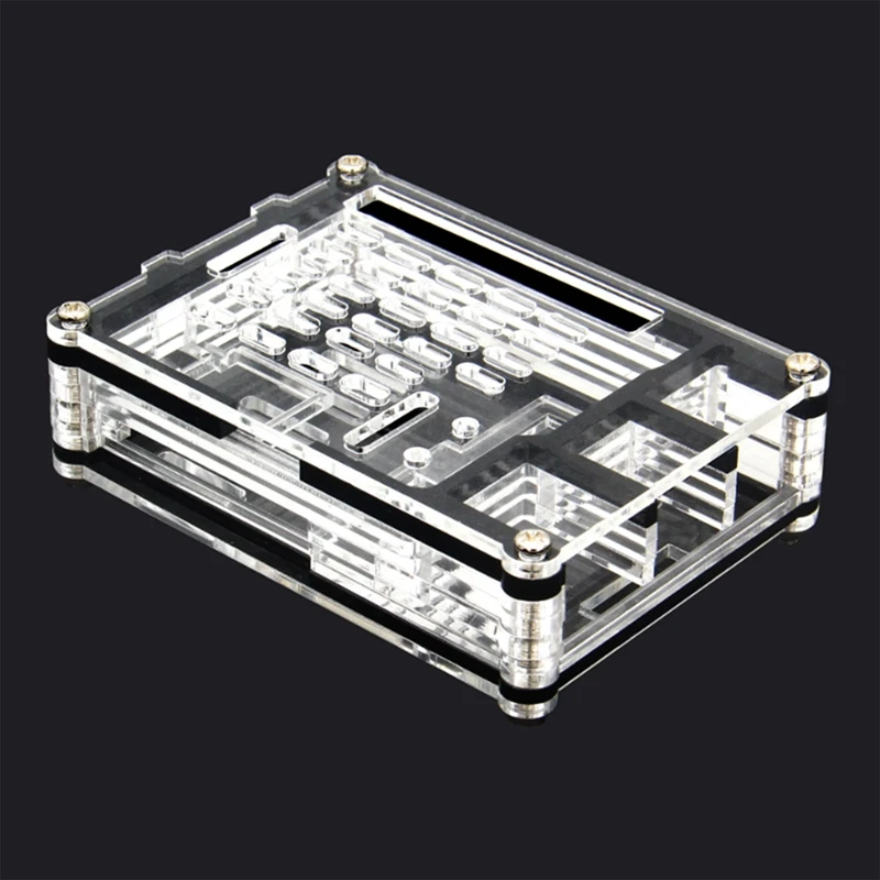 Caja de acrílico de 1 pieza como se muestra 92X67x25mm para Raspberry Pi 5, Compatible con Raspberry Pi 5 Active Cooler