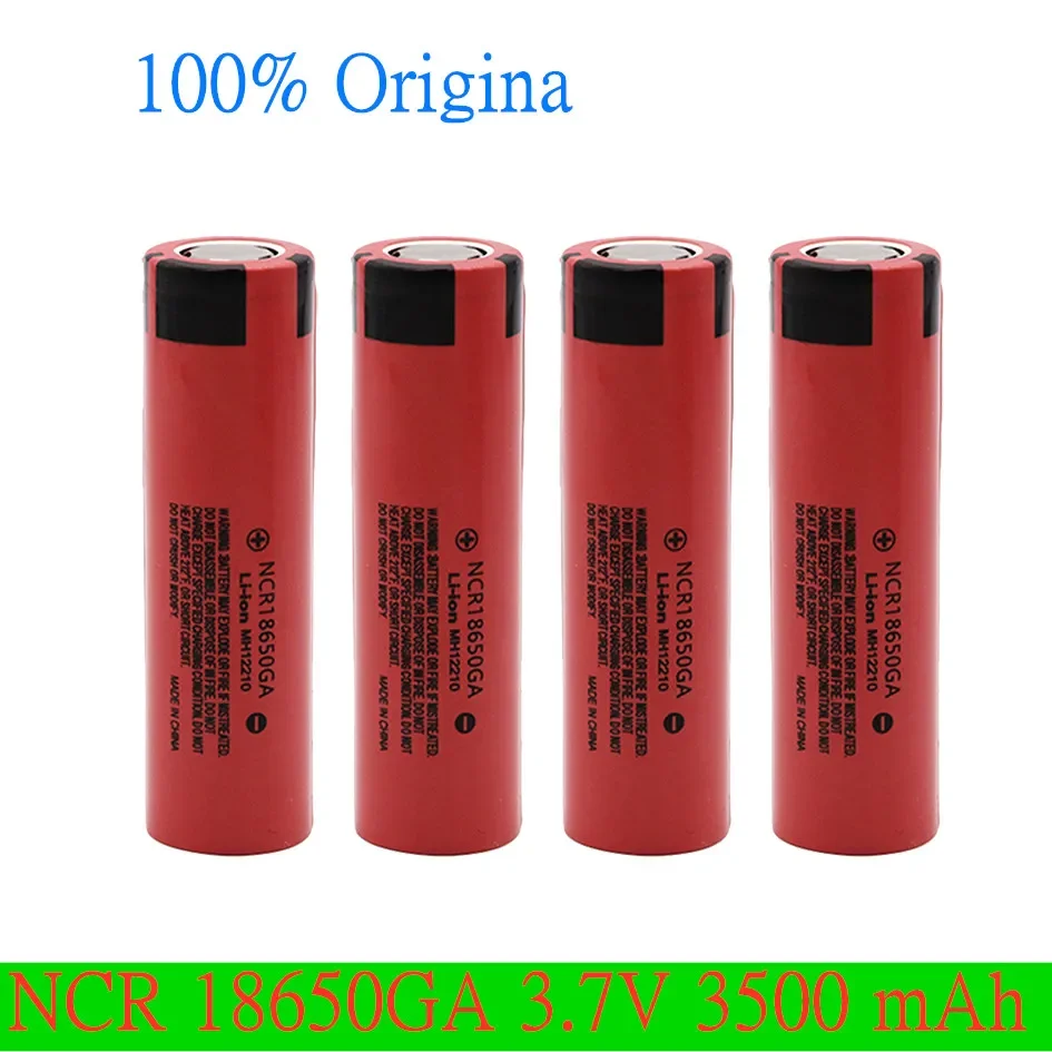 Batterie au lithium aste à dessus plat, adaptée aux batteries d'outils électriques, NCR 18650GA, 30A, 100% V, 3.7 mAh, 3500, 18650 Nouveau