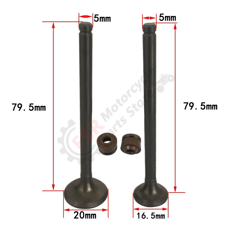 1 комплект сальников впускного и выпускного клапана подходят для Sundiro Honda Today50CC SDH50QT-40/41/43 Century Dream Tianya Beauty, детали для скутера