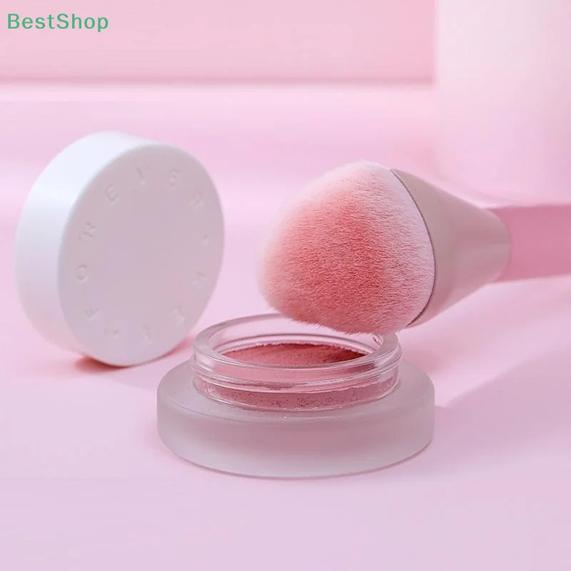 ★ ★ ★ Rosa herzförmiger makelloser Foundation-Creme-Make-up-Pinsel, loser Puder-Rougepinsel, Beauty-Tool