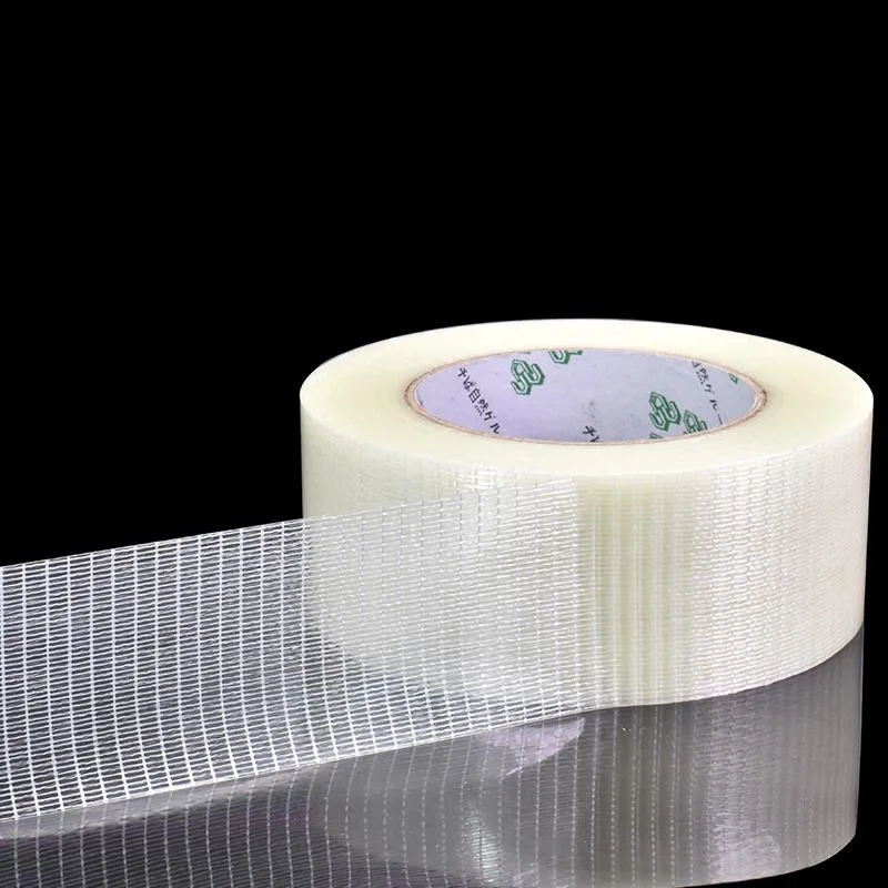 25/50M Grid Fiber Tape Toy Airplane Model Super Strong Mesh Single-Sided Tape Wear-Resistant  Glass Fiber Strong Reinforced tape