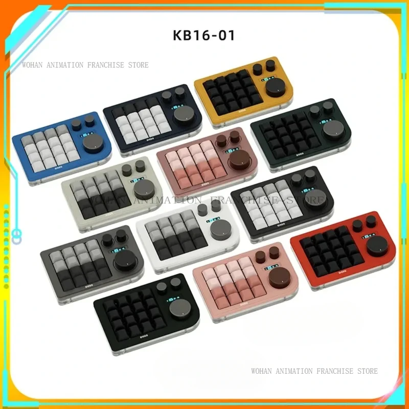 

16 Keys Doio Kb16-01 Keyboard Retro Mechanical Wired Dual Mode Wireless Hot Swap Xda Keycap Type-CFor Pc