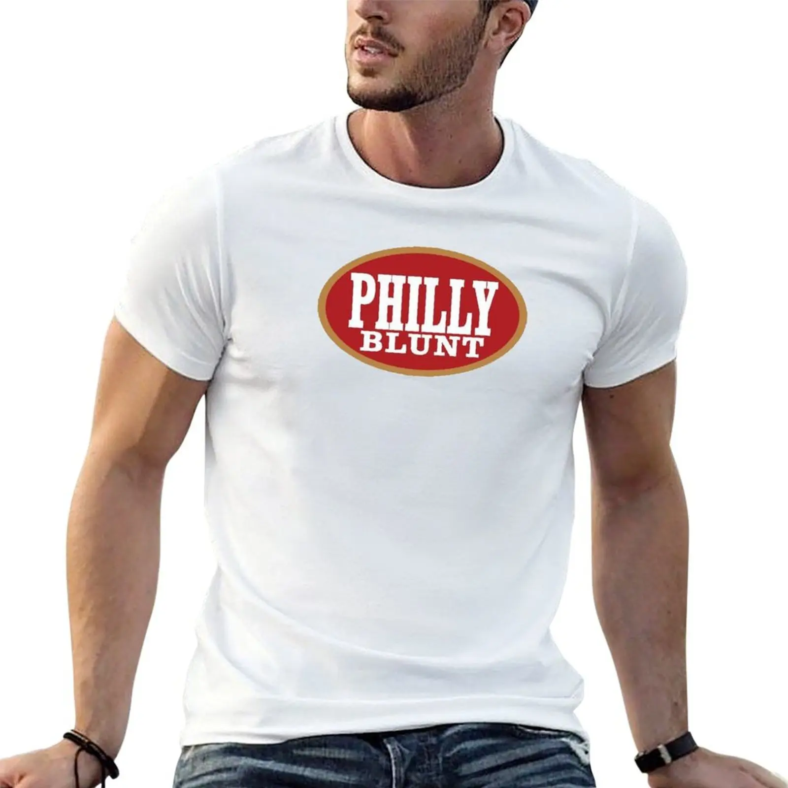 Camiseta Philly Blunt, camisetas divertidas, camisetas de humor oscuro para hombre, camiseta gráfica vintage para hombre, camiseta de algodón de alta calidad