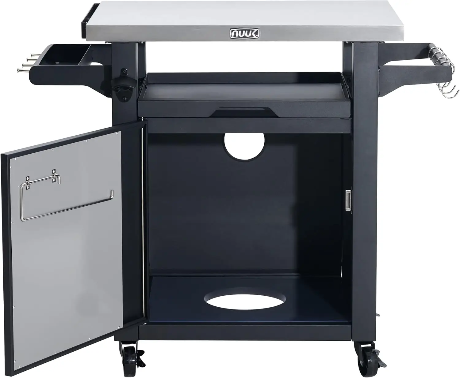 Grill Cart Rolling Table Cart Prep Station, 20