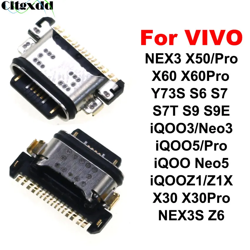 

1pcs Type-C Female Socket Waterproof USB Connector Tail Plug Charging Port For VIVO X30 X50 X60 Pro NEX3 3S iQOO3 S6 Z6 iQOOZ1X