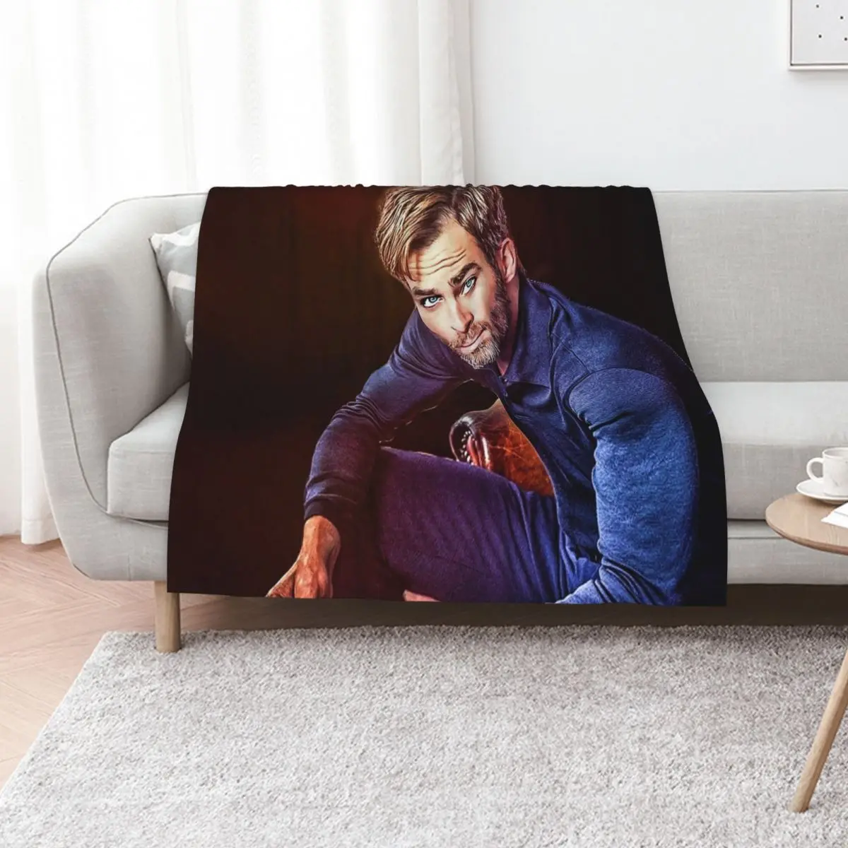 Chris Pine Throw Blanket Soft Plaid Travel halloween Tourist Kid'S Camping Blankets