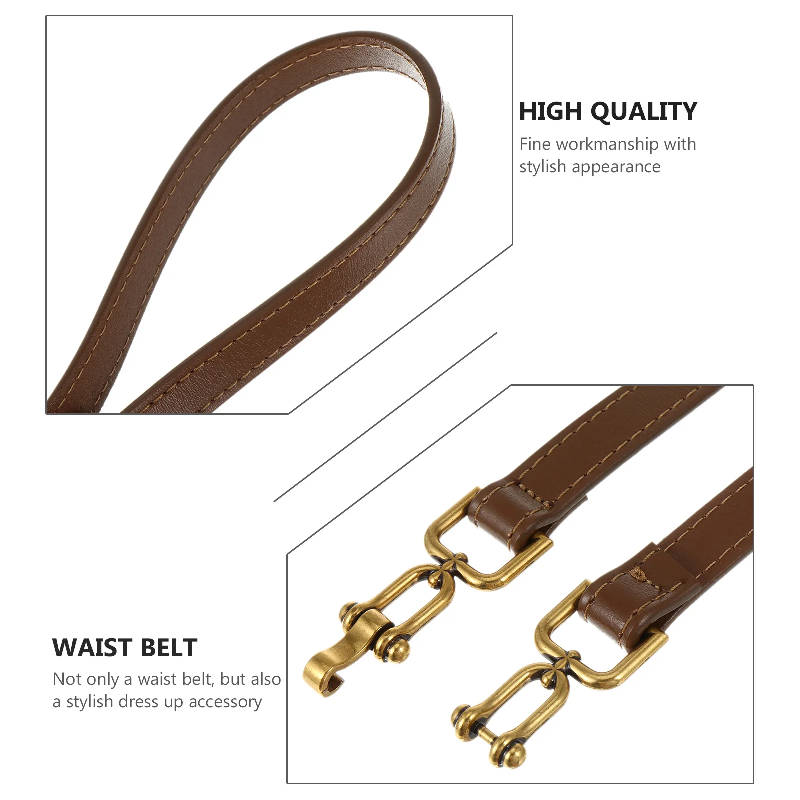 

1Pcs Genuine Cattlehide Waist Belt Buckle Waistband for Women Suitable for Dresses Jeans Shorts Waist Belt