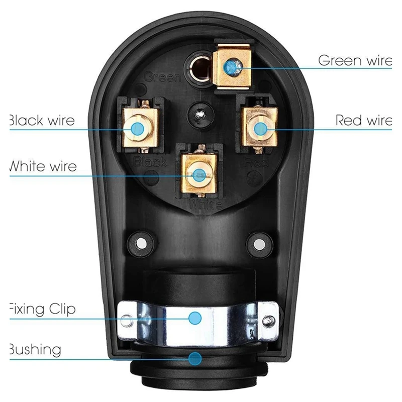 RV Receptacle Replacement Power Plug 50AMP 14-50P 125V/250V Replacement Power Plug Travel Trailer RV Accessories Plug US Plug