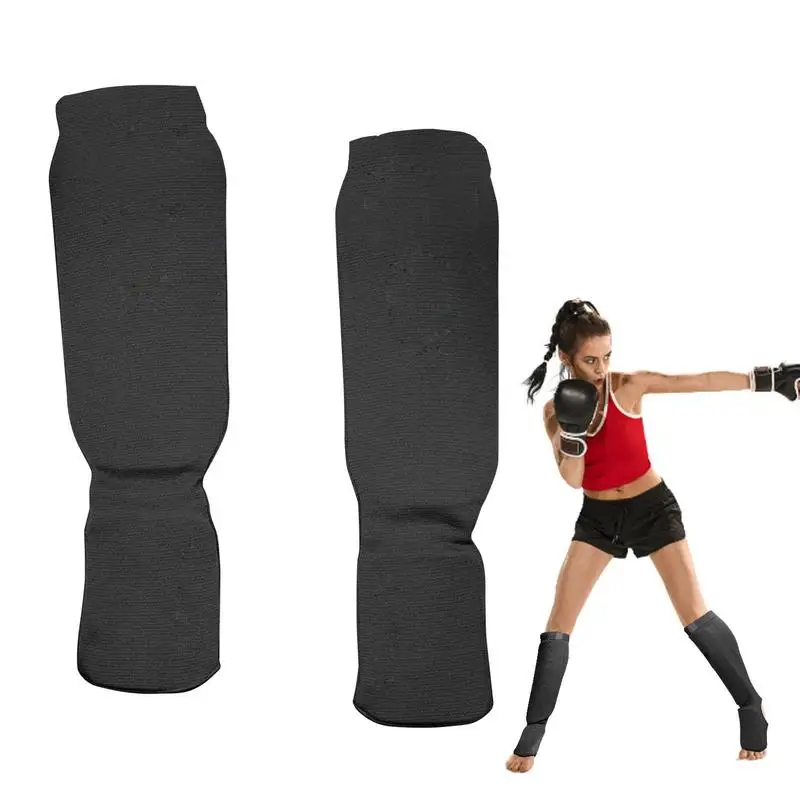 Boxing Shin Guards MMA Instep Ankle Protector Foot Protection TKD Kickboxing Pad Muaythai Training Leg Support Protectors 1pair