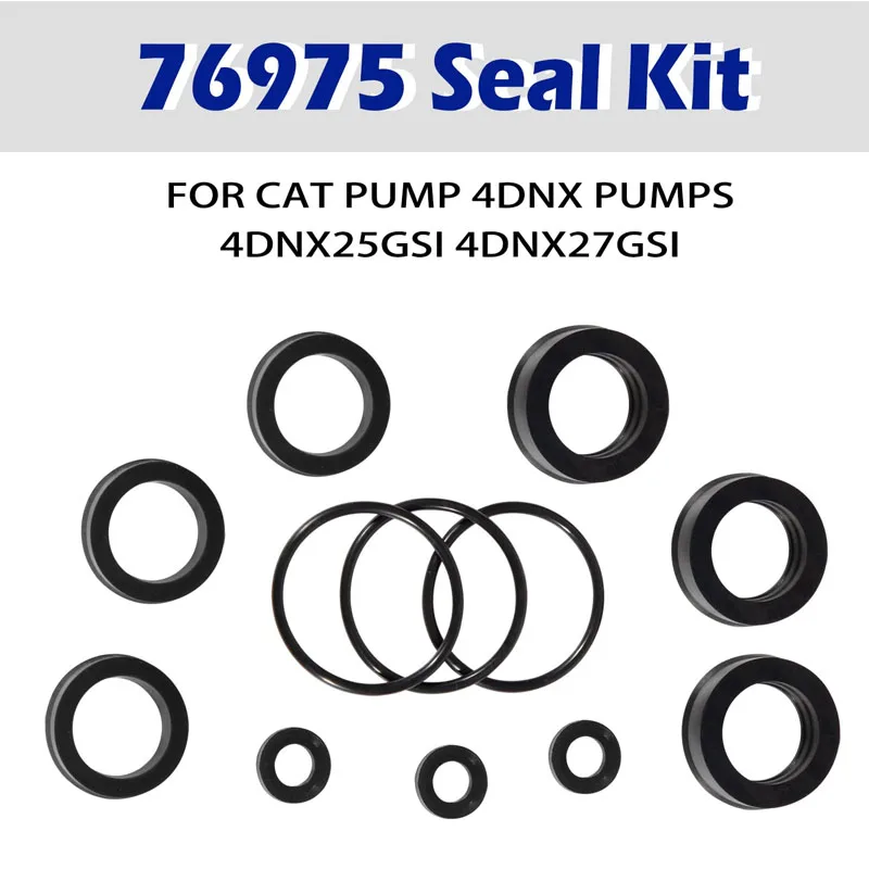 NONY 76975 Seal Kit for Cat Pump 4DNX Pumps 4DNX25GSI 4DNX27GSI CAT Seal Kit for Pump 4DNX (12Pcs/Set）