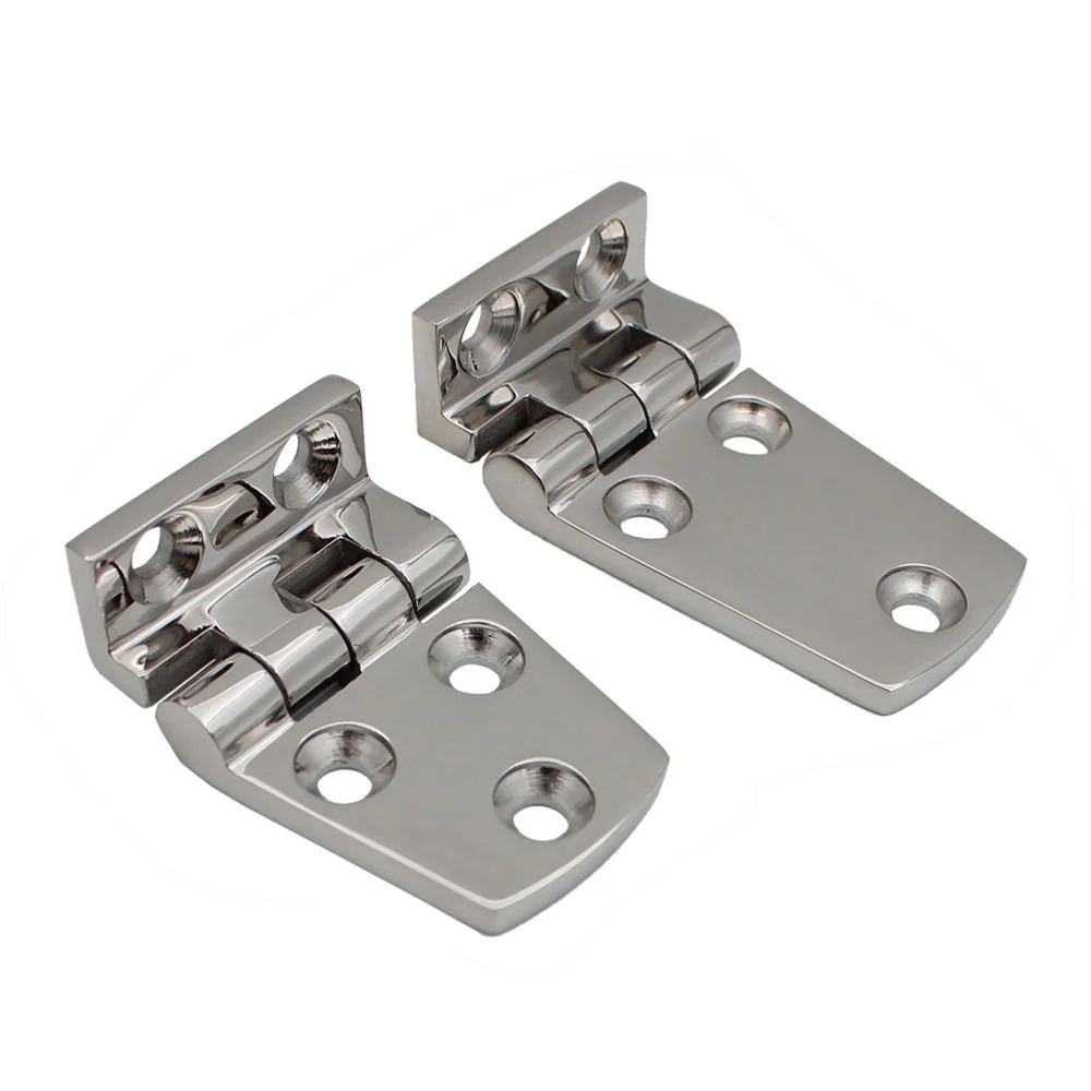 

2Pcs thickened 316 cast bent plate Hinge Hinge Marine yacht hinge heavy duty type flat open hinge