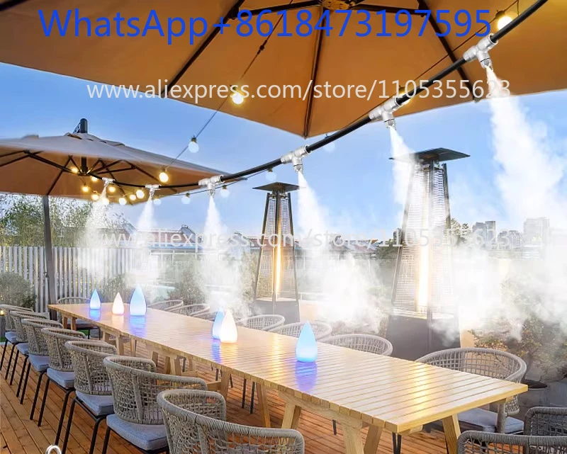 Homestay restaurant landscaping high pressure atomization spray spray cooling and humidification equipment Wusen system