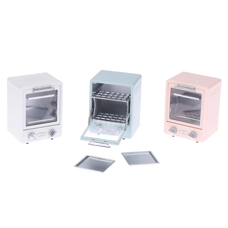 1:12 Dollhouse Decor Accessories Mini Vertical Oven Microwave Kitchen Baking Dish Model Simulation Miniature Furniture Toy