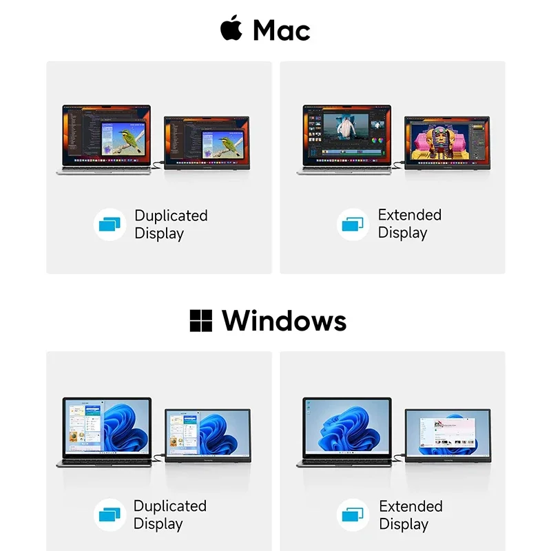 شاشة LNOVAON المحمولة مقاس 15.6 بوصة USB-C HDMI شاشة خارجية متوافقة مع Xbox Switch Laptop Extension Mobile