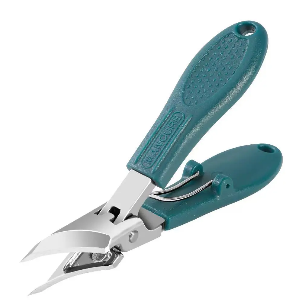 Nail Care Tool Eagle Beak Nail Clippers Stainless Steel 25° Beveled Blade Wide Jaw Anti-Splash Slanted Design for Thick Ingrown