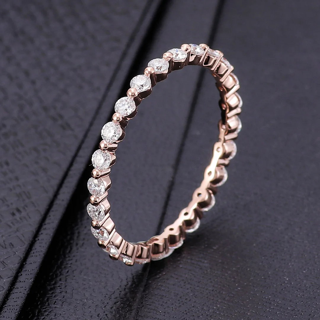 Provence 10K/14K gold rings full lab diamond eternity band for women engagement wedding rings custom promise gifts Anniversary