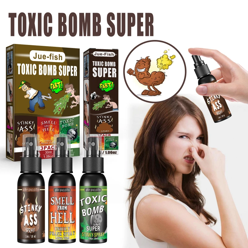 2024 hot Stinky fart spray bugger toy spoof stink Trick Entertainment Poop smell hell smell bomb smell Non Toxic for Halloween