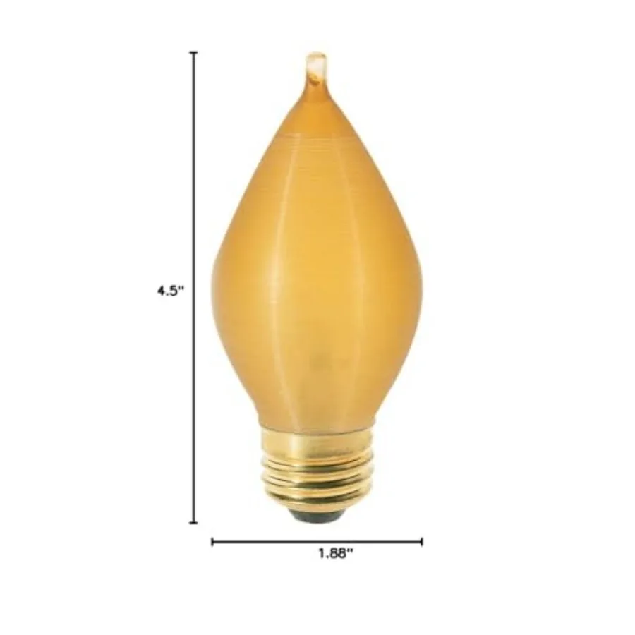S2716 120V Medium Base 40-Watt C11 Light Bulb, Amber Spun