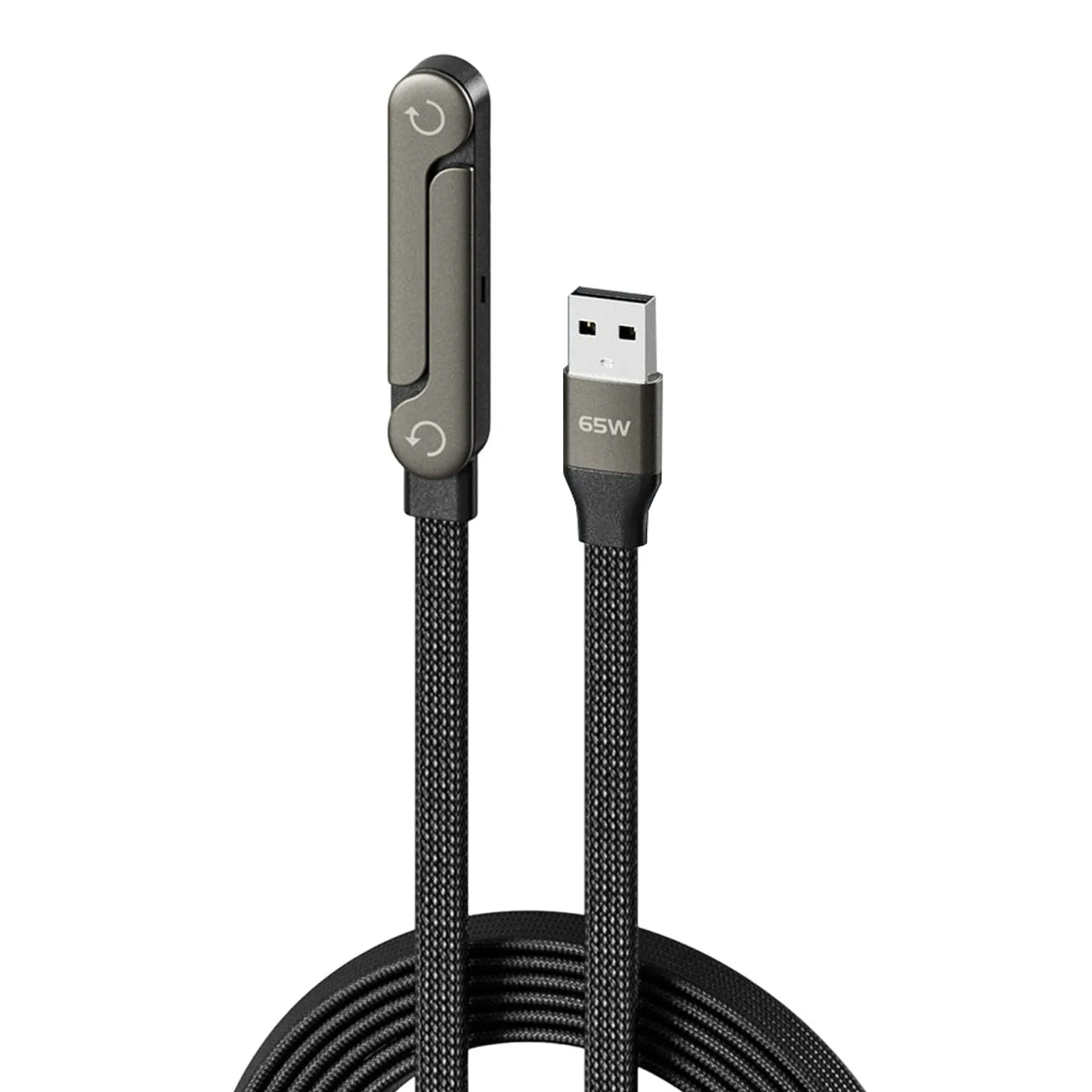 1.5m240/65W Foldable Bracket Data Cable with Built-in Phone Stand Invisible Holder Charger Cable Fast Charging Cord for