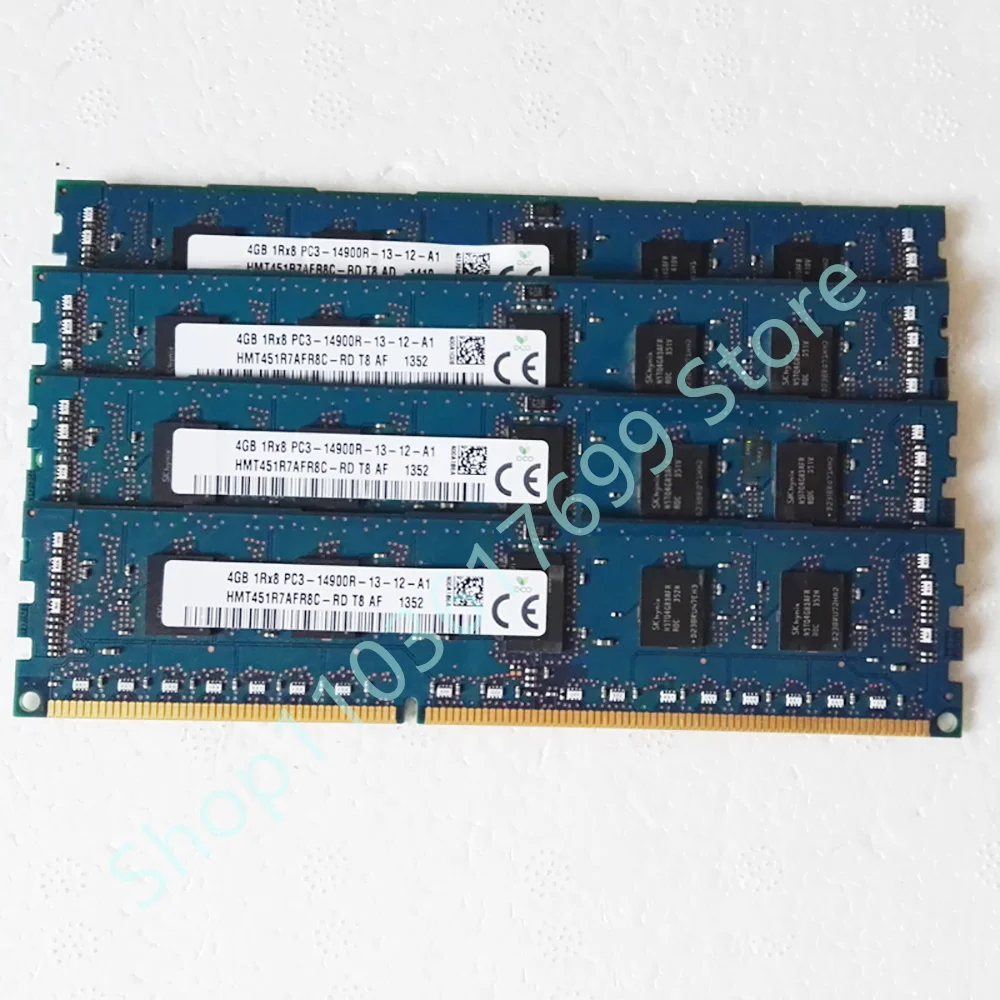 1 PCS Server Memory For SK Hynix RAM 4G 4GB 1RX8 PC3-14900R DDR3 1866 REG ECC HMT451R7AFR8C-RD