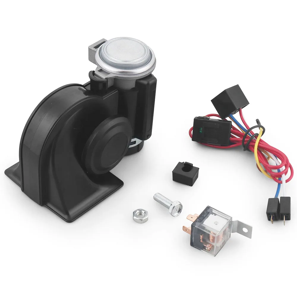 

Snail 12V 150db Super Loud Dual Tone Car Air Horn with Compressor Relay Harness for Truck Motorcycle - Automotive Accessory