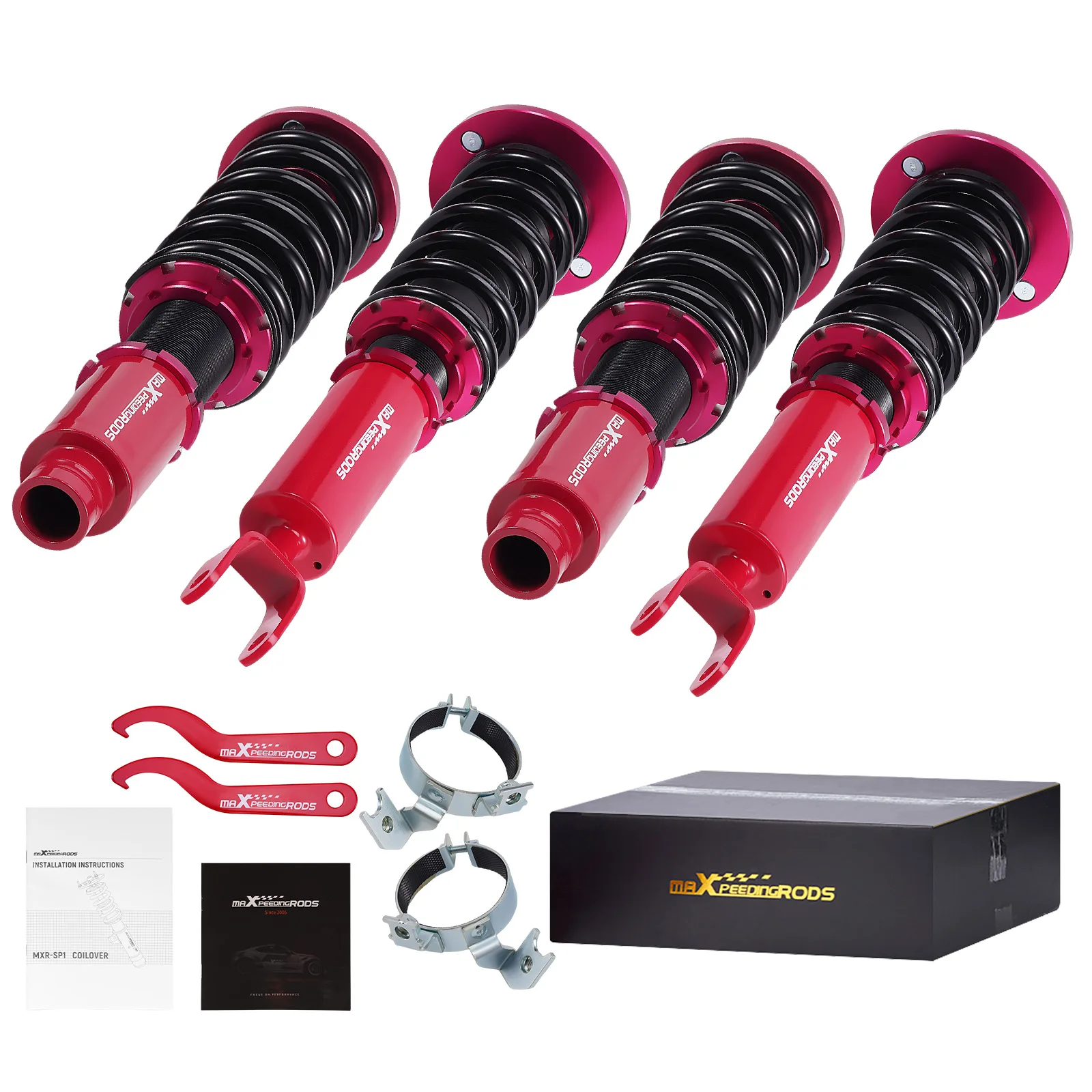 Maxpeedingrods Coilovers Suspension For Honda Accord 90-97  Adj Height Shock Absorbers Shock Absorbers Coil Suspension Struts