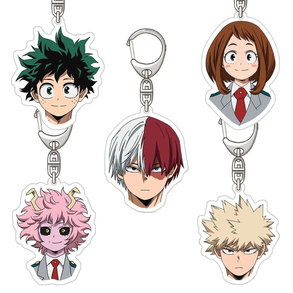 My Hero Academia Midoriya Izuku Bakugou Katsuki Todoroki Shoto Aoyama Yuga Asui Tsuyu Official Acrylic Keychain Bag pendant Gift