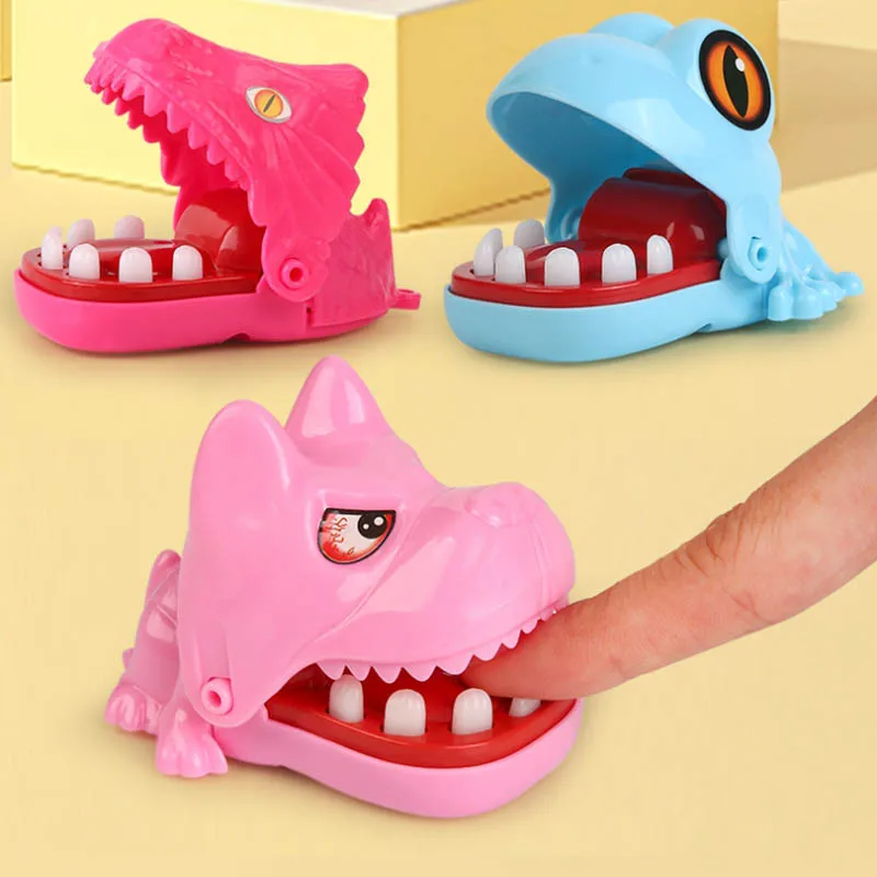 محاكاة ساخرة الإجهاد الإغاثة النكات العملية لعبة الأطفال لدغة إصبع القرش التمساح فرس النهر الدعائم الطرف التفاعلية الرعب لدغة لعبة اليد