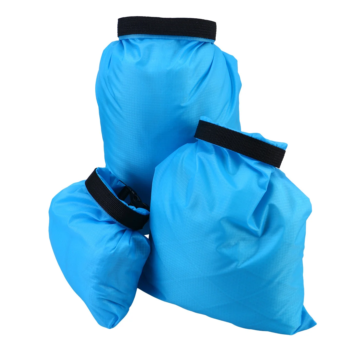 

3pcs Winomo 1.5L+2.5L+3.5L Waterproof Dry Bags Sky Blue Nylon Watertight Storage Pouches For Camping Boating Kayaking Canoeing