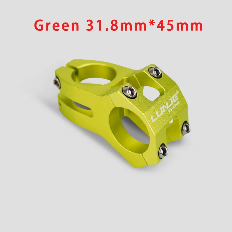 LUNJE MTB Vorbau 31,8 x 45 mm hochfester kurzer Lenkervorbau Aluminiumlegierung Fahrradbrücke Racing Downhill Rennrad Vorbau