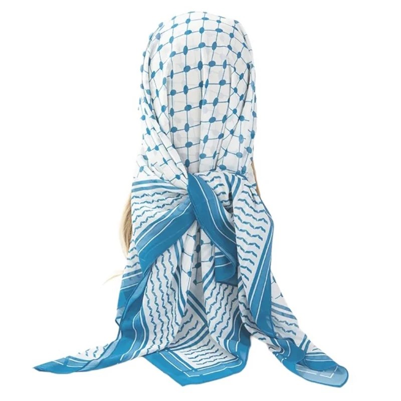 Sciarpa del deserto arabo alla moda donna uomo foulard multifunzionale Unisex Shemagh Outdoor grande sciarpa antipolvere scialle Wrap abbigliamento