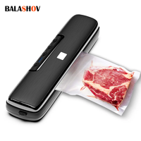 220V Electric Vacuum Sealer Packaging Machine with Free 15pcs Vacuum Bags Machine Household Black Food Vacuum Sealer