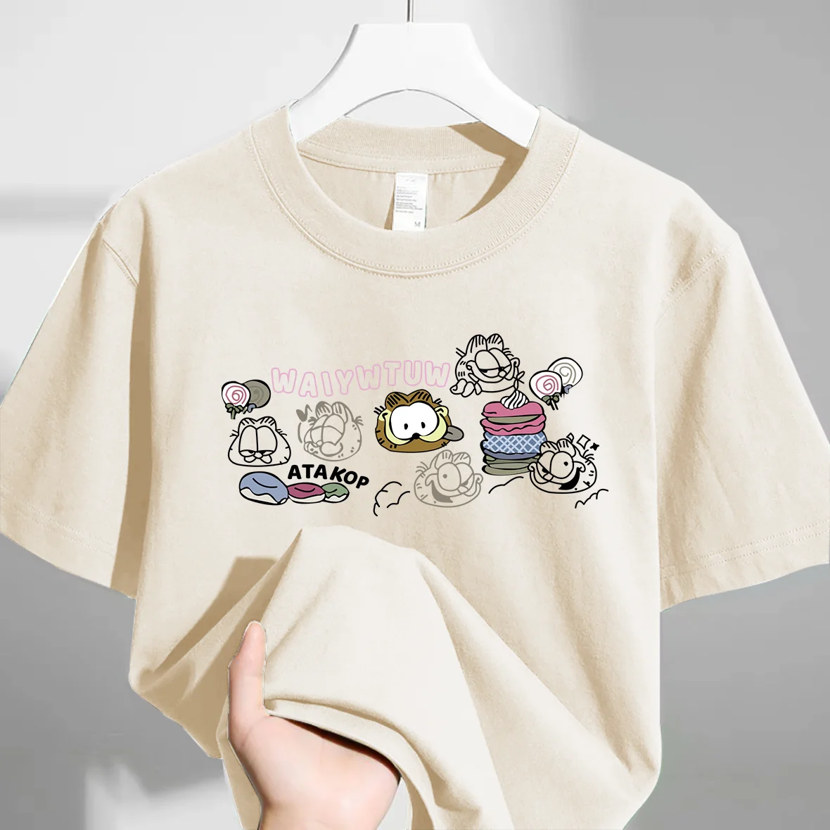 

Pure Cotton ort Sve T-irt ex Couple Tops Fun Print Big Brand Tagl Faionable Sun Protection Clothing