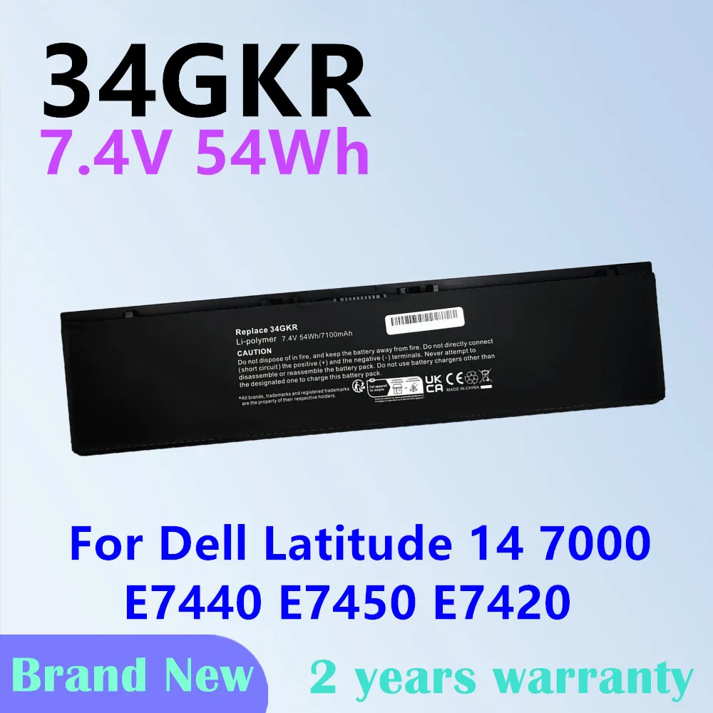 3RNFD 34GKR V8XN3 Laptop Battery For Dell Latitude E7450 E7440 E7420 G95J5 5K1GW 7.4V 54Wh
