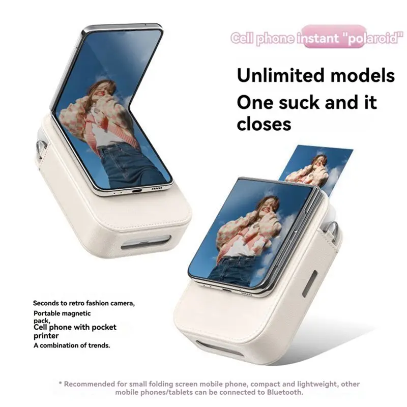 Efficient Small Photo Printer 300Dpi Wireless Bluetooth Mini Printer Portable Home Ink-Free Photo Printer For Mobile App