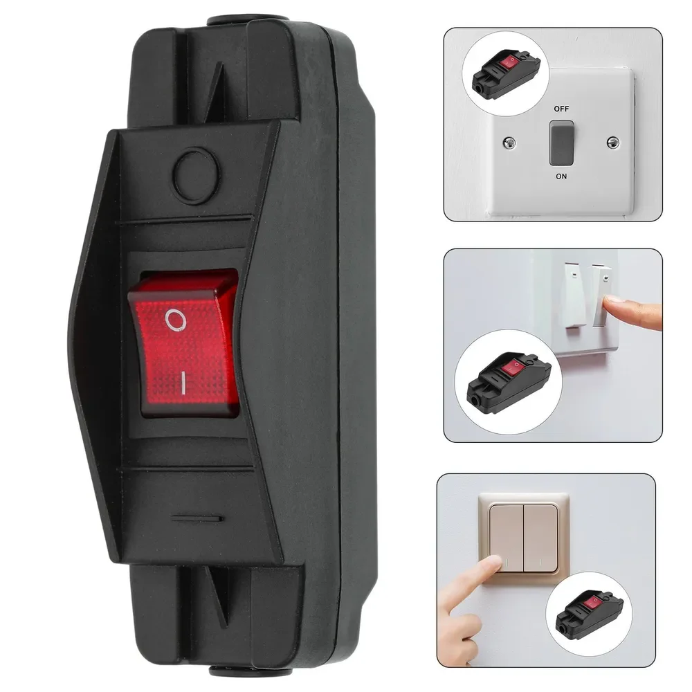 1-5Pcs Inline Cord Switch,16A AC125V/250V Large Current in-Line on/Off Rocker Appliance Switch for High Power Lamp or Equipment