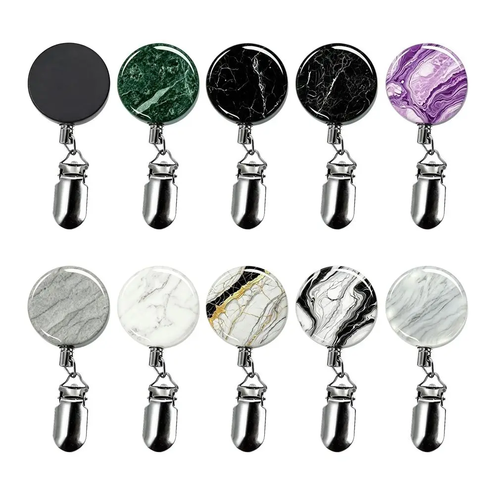Portable Metal Retractable Towel Clip 4cm with Steel Wire Towel Rack Self-Rewinding Punch-Free Hand Towel Holder Bathroom