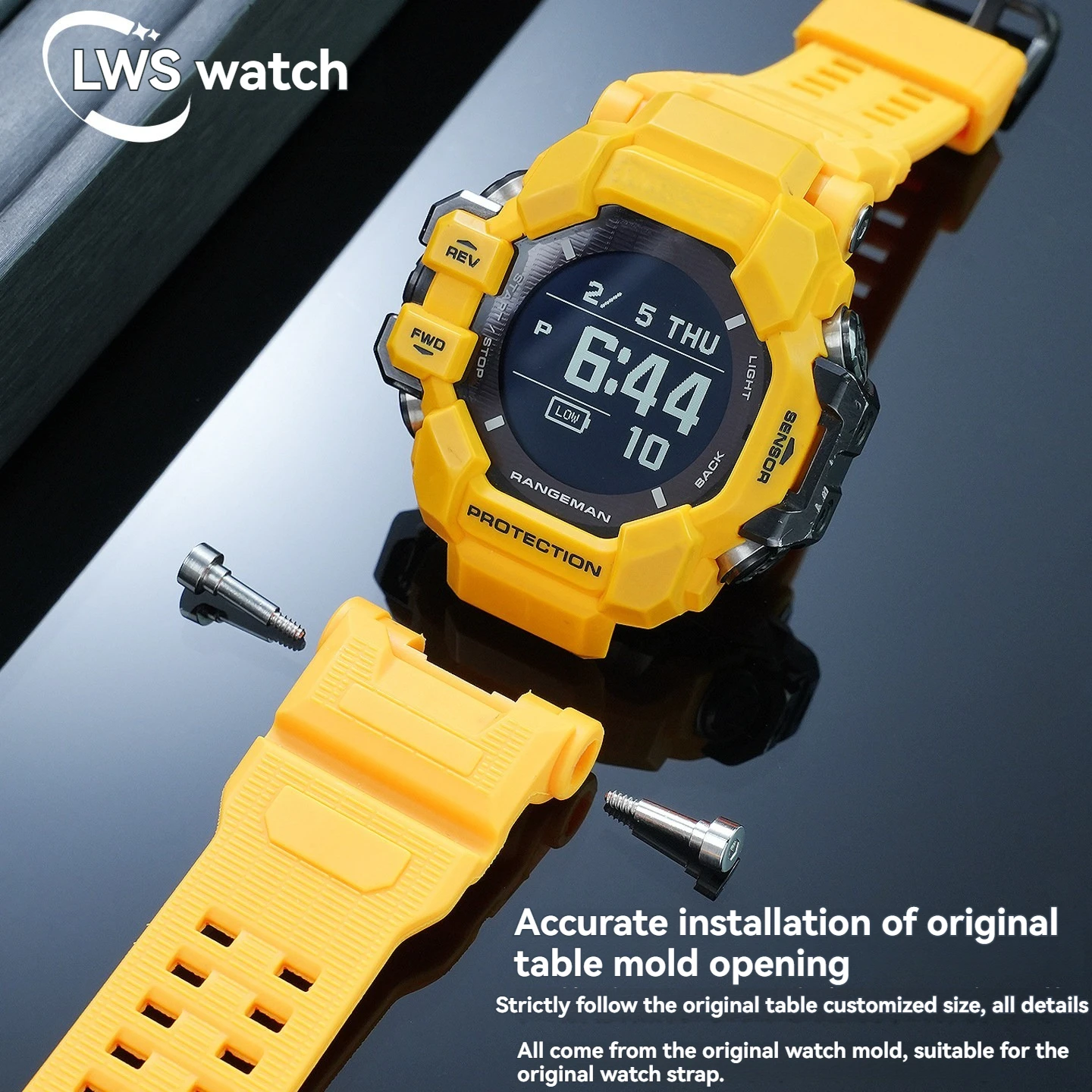 For Casio G-Shock 3554 Third Generation GPR-H1000 GPR H1000 Watch Strap Band Side Screws Rod Band Connecting Rod with Tools