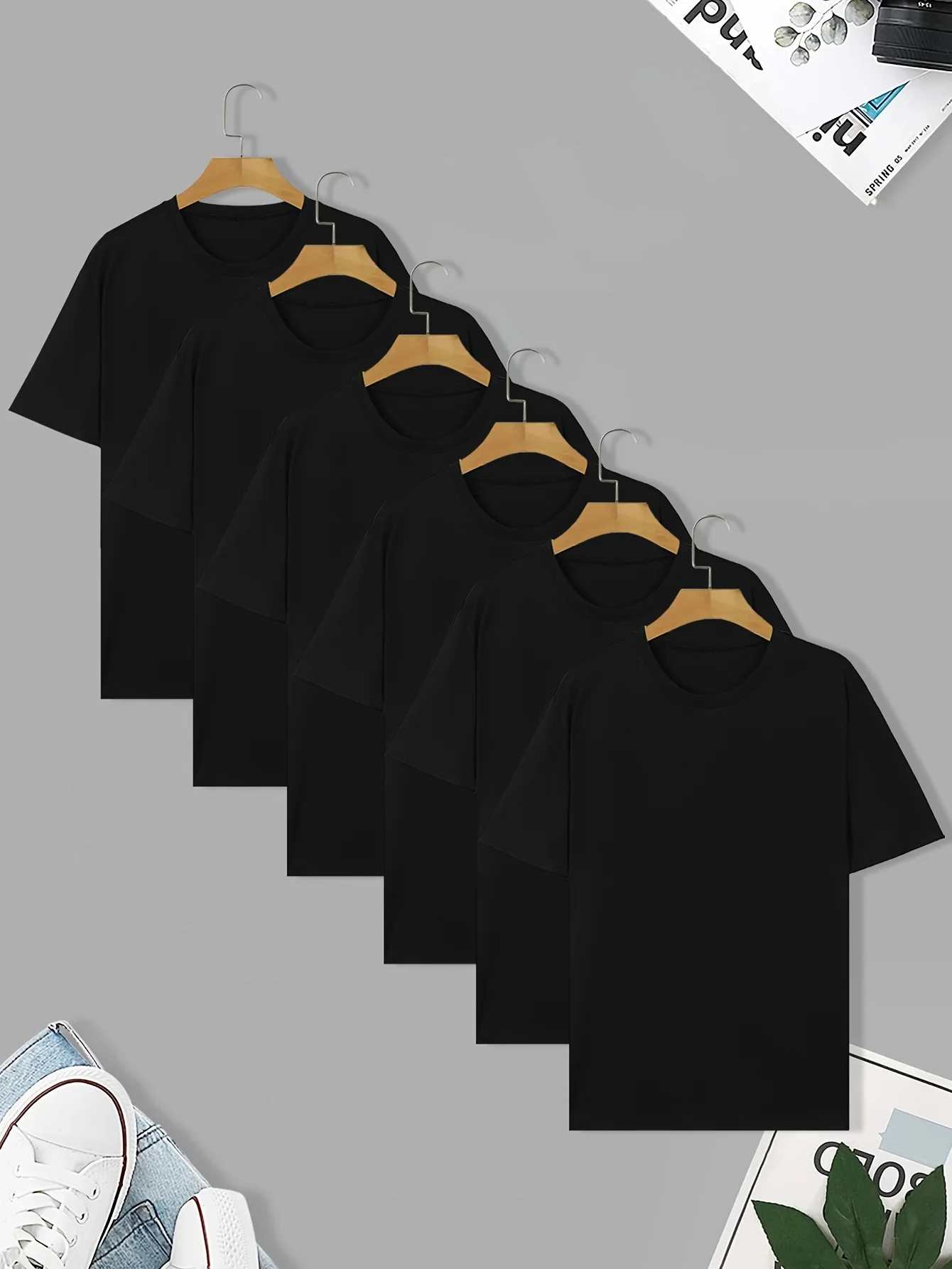 

6pcs Men's t-shirts Thin Polyester Outdoor Oversized tee 2025 Summer Hip Hop Anime t-shirts Sports Breathable Quick Dry Gym tops