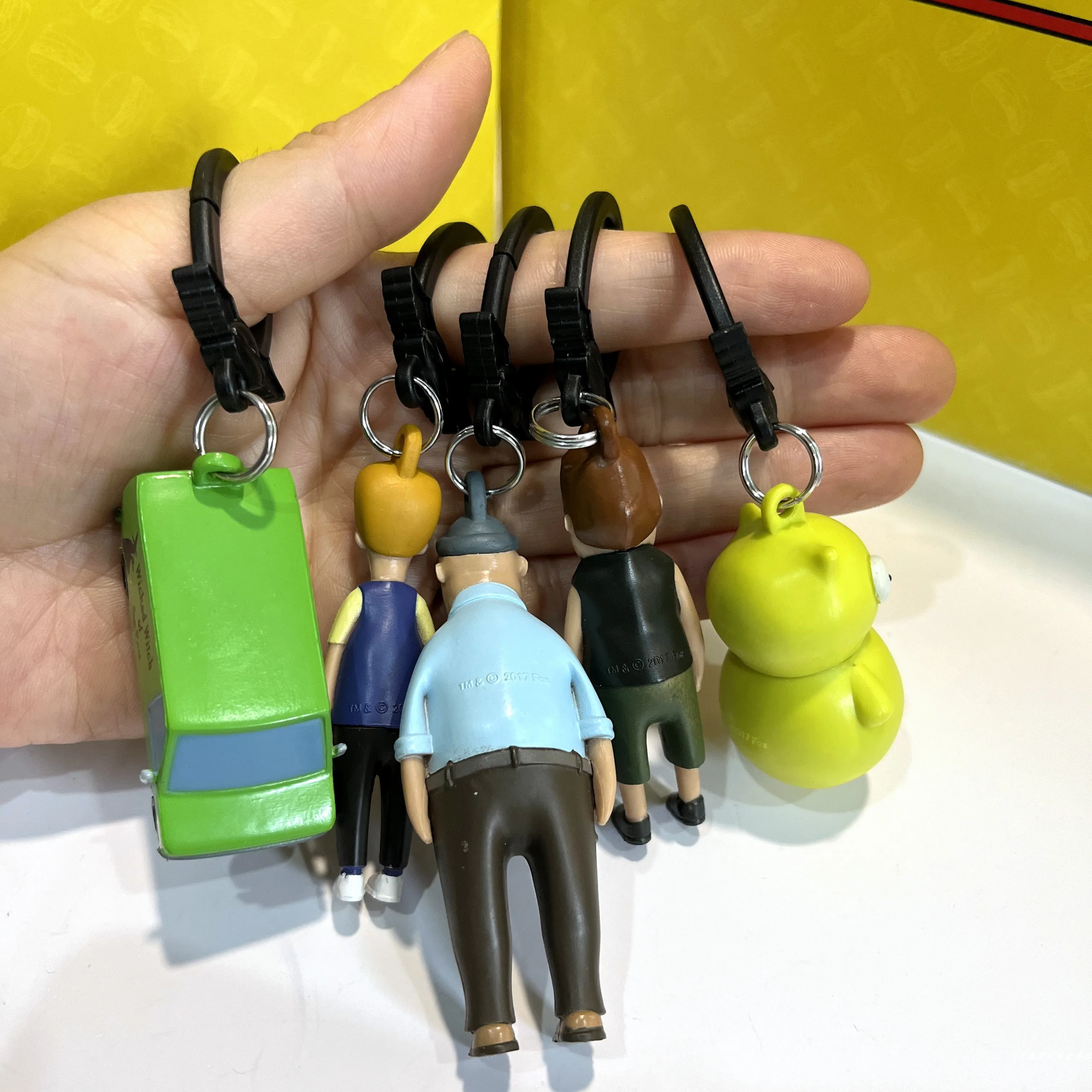 Original Cartoon Anime Bobs Hamburgers Figure Bob Tina Louis Gene Linda Figure Keychain Pendant Ornaments Model Toy