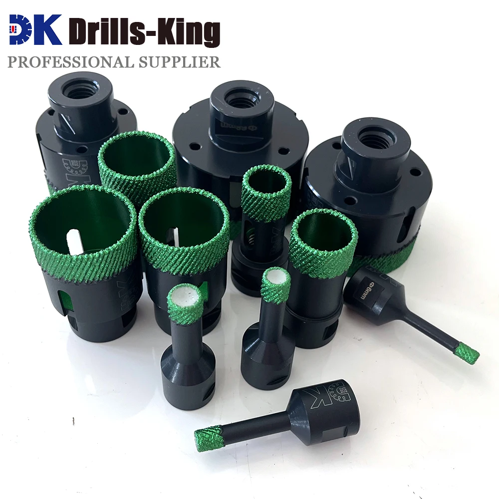 Drills-King Diamond Core Bits Matrix Dia20/25/32/35/50/68mm M14 Thread Ceramic Tile Granite Marble Drilling Crown Hole Saw