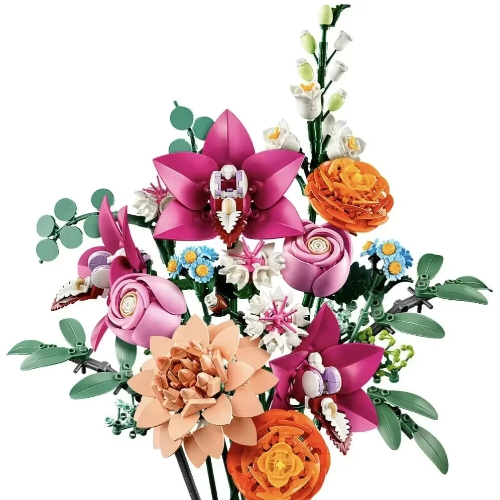 

Eternal Flower Series Beautiful Zinfandel Bouquet 749pcs Home Furnishings Building Blocks Toys Girls Christmas Birthday Gifts