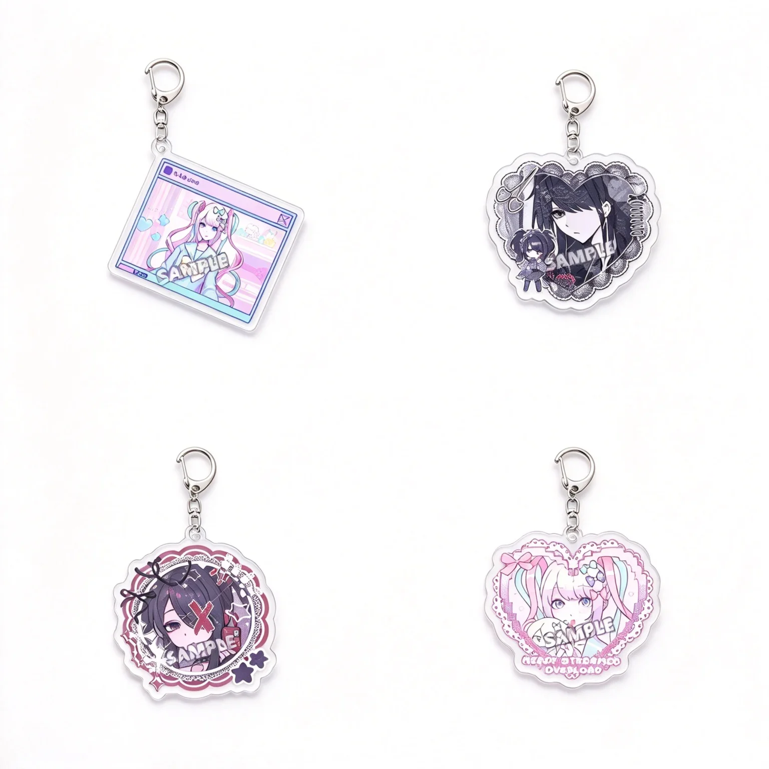 Anime NEEDY GIRL OVERDOSE KAngel Ame Acrylic Pendant Keychains Bag Decorations Gifts For Friends Exquisite Products