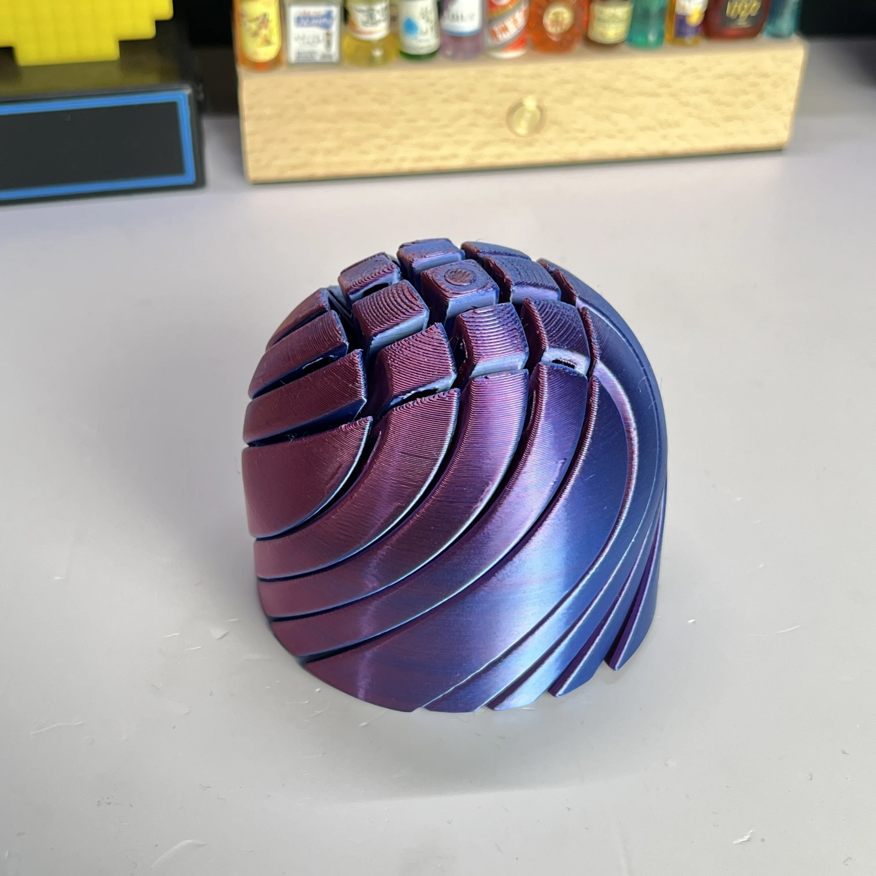3D Printed Slime Fluid Hemisphere Fidget Toy, Stress Relief Desk Toy image 6