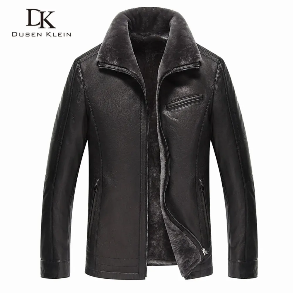 Leather Genuine jackets Brand 2024 New Men Wool Liner Winter Warm Coats Luxury Male Cow leather Outerwear