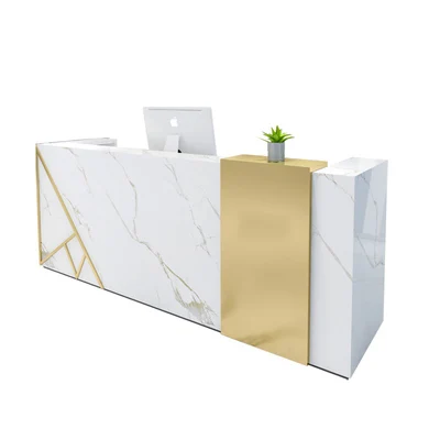 Marble reception desk beauty salon shop paint custom cashier counter bar table company